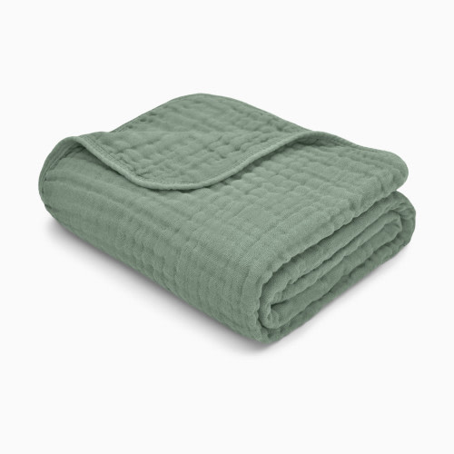 Comfy Cubs 6-Layer Cotton Muslin Baby Blanket - Fern
