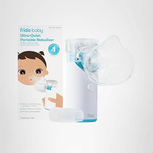 Frida Baby Nebulizer for Babies, Portable Nebulizer for Kids, Babies, Infants & Adults, Ultra-Quiet Handheld Nebulizer with Mask + Diffuser, Congestion + Flu Relief