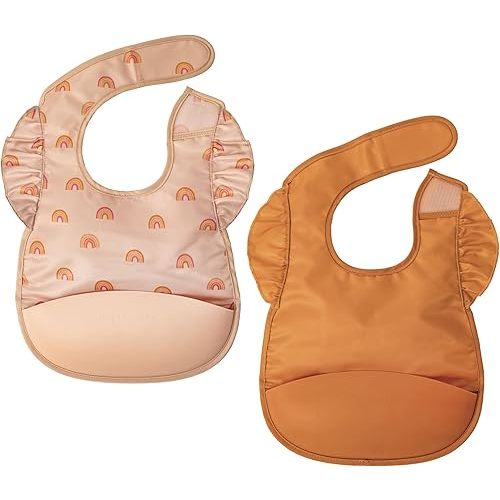 Tiny Twinkle Silicone Pocket Mess Proof Baby Bib Waterproof Toddler Machine Washable Baby Apron Bib