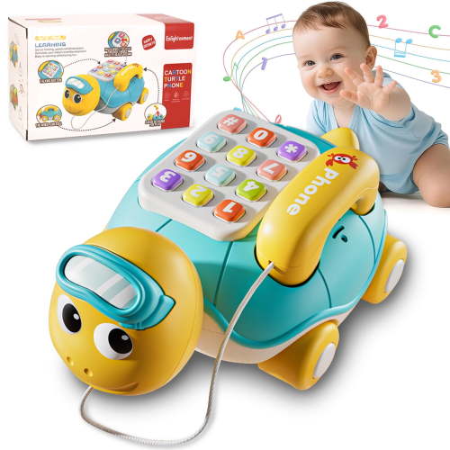 Baby Toys 6 to 12 Months, Musical Turtle Crawling Toys, Early Learning Educational Toy with Light & Sound, Christmas Birthday Gifts for Boy Girl 1-2 Year Old