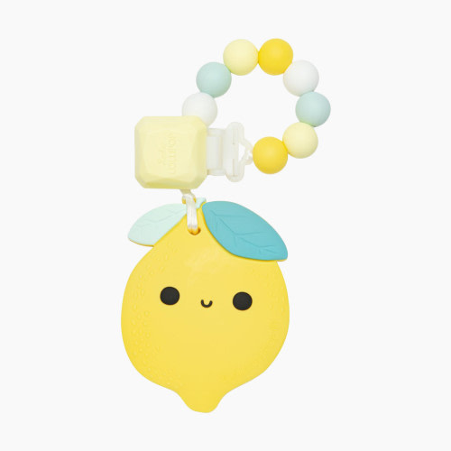 Loulou Lollipop Silicone Teether with Clip Set - Lemon