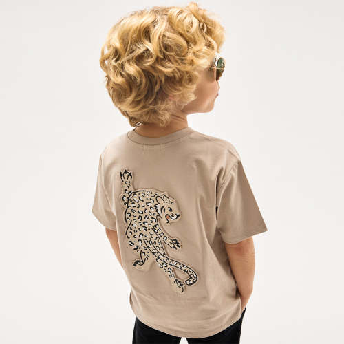 Leopard on Taupe T-Shirt