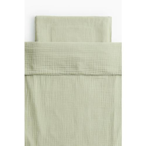 MUSLIN CRIB DUVET COVER SET