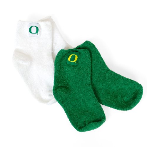 Infant Two Color Zoozatz Fuzzy Patch O Sock