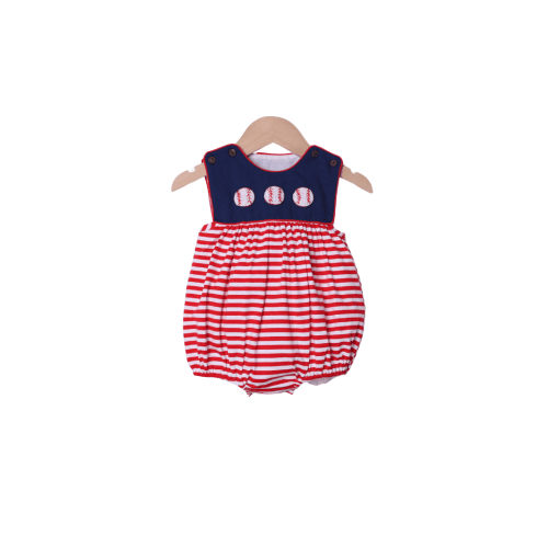 French Knot Baseball Red Stripe Bubble