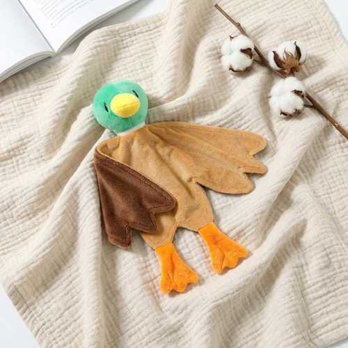 Baby Shower Gift Duck Lovey, Mallard Duck Security Blanket, 3D Plush Comforter Newborn, Baby Lovies Gift, New Mom Gift, First Baby Gift