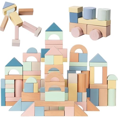 Wooden Building Blocks (Soft Pastel)