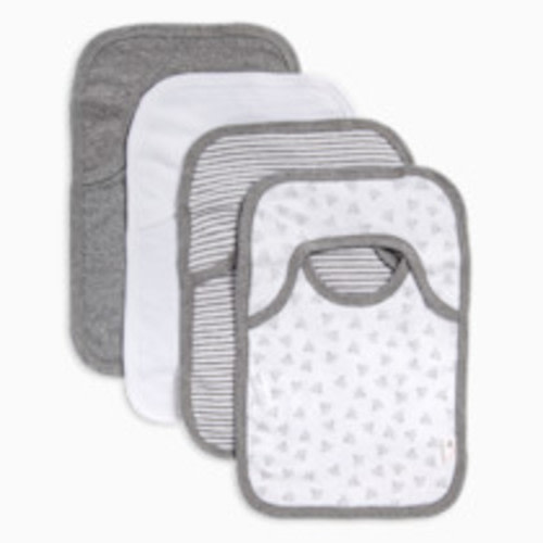Burt's Bees Baby Organic Lap Shoulder Bib (4 Pack) - Heather Grey