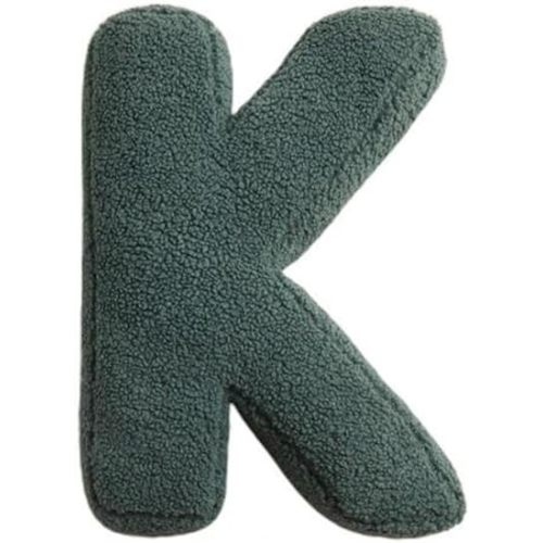 Letter Pillows, Cute Soft Plush Letter Decorative Pillows English Alphabet Throw Pillows Cushion for Living Room Sofa Couch Bed Car Decoration, K