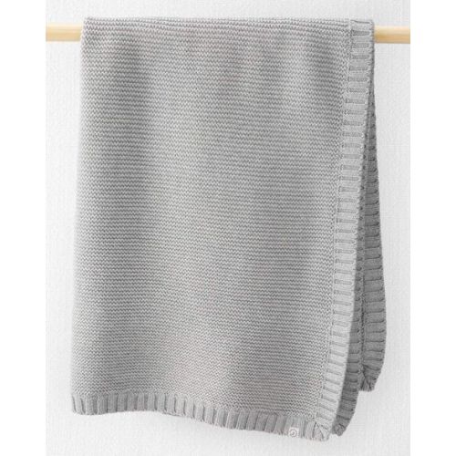 Baby Organic Cotton Textured Knit Blanket in Gray - Little Planet | Carter's