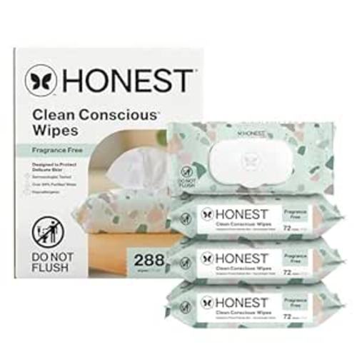 The Honest Company Hypoallergenic Multi-Use Baby Wipes for Sensitive Skin, Geo Mood, 288 Count