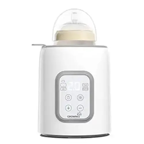 Bottle Warmer, Grownsy 8-in-1 Fast Baby Bottle Warmer with Timer, Safe for Breastmilk Nutrients, Accurate Temperature Control, with Defrost, Sterili-zing, Keep Warm, Heats Baby Food & Bottles