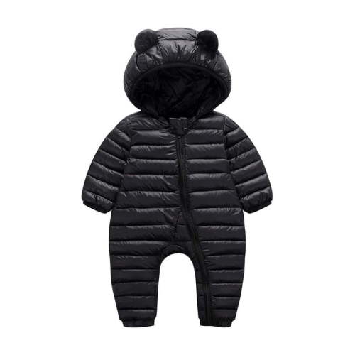 Busydd Unisex Baby Clothes Newborn Baby Winter Coat Infant Warm Solid Color Puffer Jacket Zipper Hooded Baby Girl Romper Onesie Baby Boy Clothes 0-3 Months