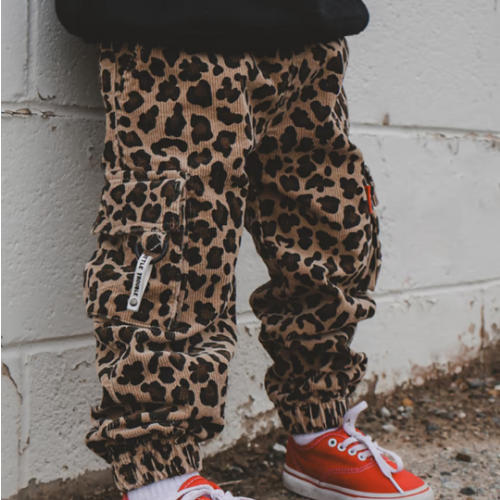Leopard Cord Cargos | Little Trouble