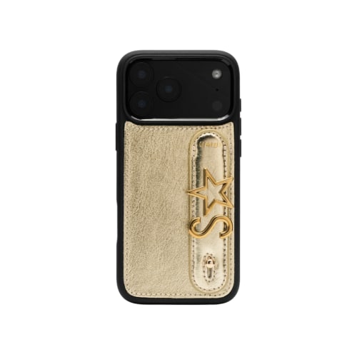 GLAM. Personalized Leather iPhone Case - Dore/Gold