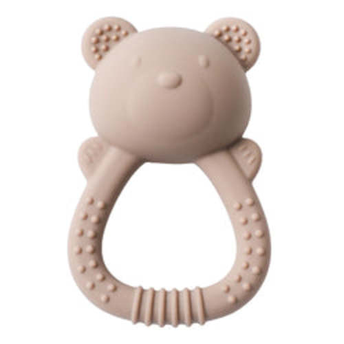 Bear-Shaped Silicone Teether Rattle