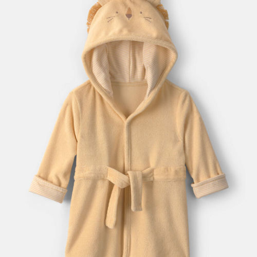 Baby Lion Terry Robe - Yellow | Carter’s Oshkosh Canada