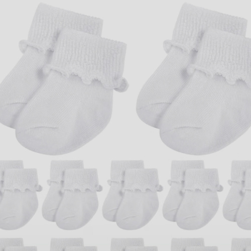 Toulite 12 Pair Preemie Newborn Socks