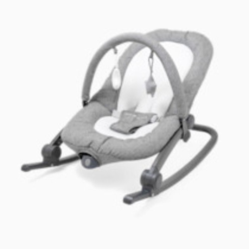 Baby Delight Aura Deluxe Portable Rocker & Seat - Quilted Charcoal Tweed