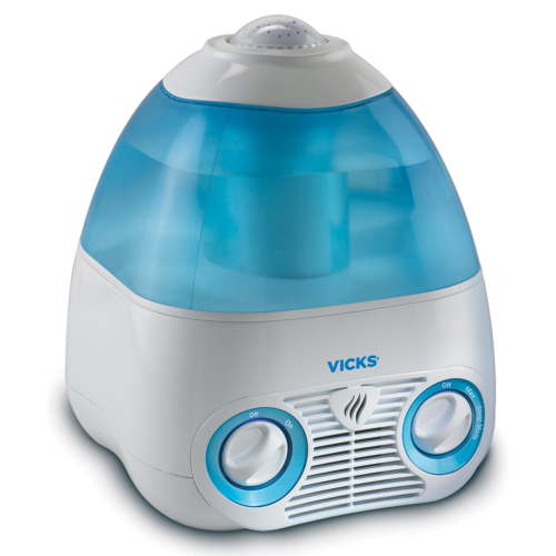 Vicks Pediatric Ultra Quiet Starry Night Cool Mist Humidifier, 1 Gallon, V3700, Blue