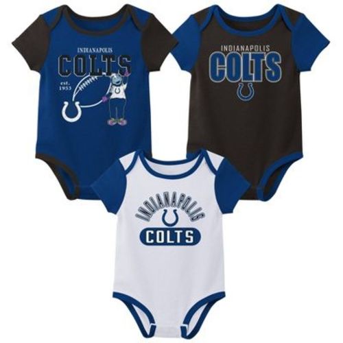 NFL Indianapolis Colts White 3pk Bodysuit - 3-6M