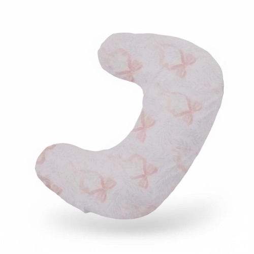 Pink Bow Girl New Boppy Nursing Pillow Cover Breastfeeding Pillow Cover for Baby Girls Baby Shower Gift Neutral Baby Pillow UShape