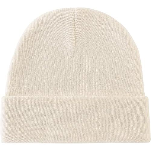 ROYBENS 100% Cotton Baby Beanie Cute Toddler Winter Hat Boys Girls Kids Soft Warm Knit Cuffed Caps Beanies for 0-8 Years