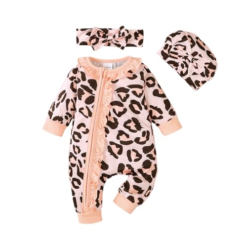AMAWMW Preemie Newborn Baby Girl Clothes Long Sleeve Ruffle Romper Coming Home Outfit Infant Fall Winter Outfits