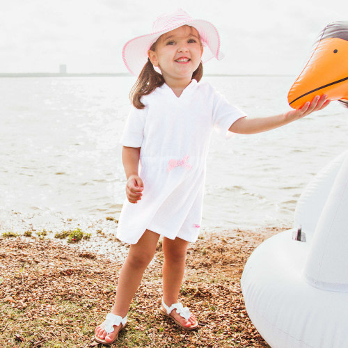 Rufflebutts Terry Cover-Up - White, 6-12M