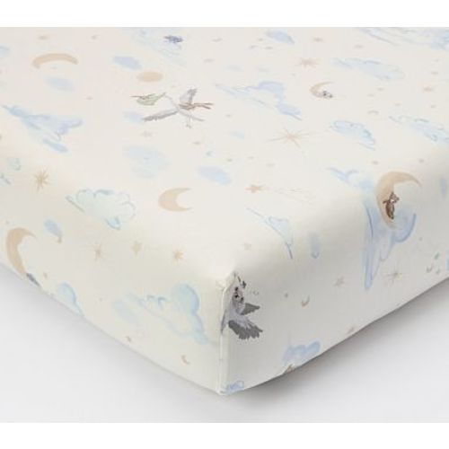 Organic Night Sky Crib Fitted Sheet , Blue Multi