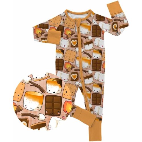 MamaLady Bamboo Pajama Sets, Baby Boy and Baby Girl, Toddler Pajamas, Two Way Zipper on Zippy, Two Piece Pajamas