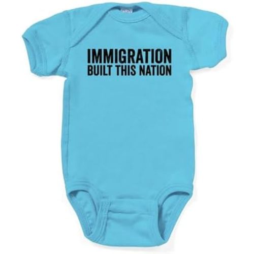 CafePress Immigration Built This Nation Resist Anti Trump Bo Cute Infant Bodysuit Baby Romper