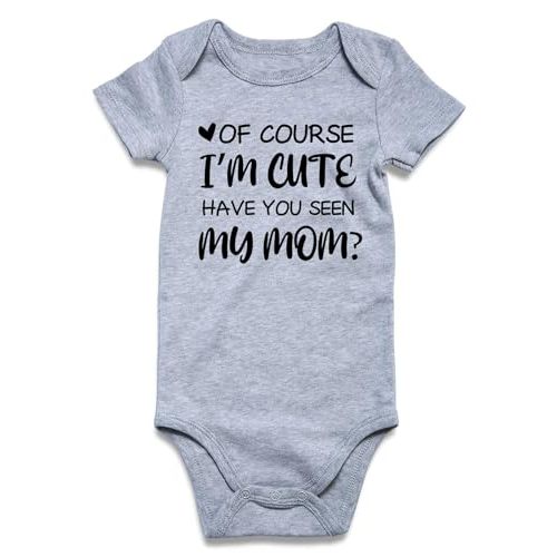 UNIFACO Unisex Baby Funny Saying Outfit Short and Long Sleeve Bodysuits Romper 0-18M