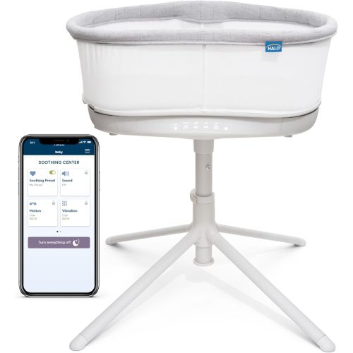 Halo BassiNest Connected Swivel Sleeper 3.0, White/Grey