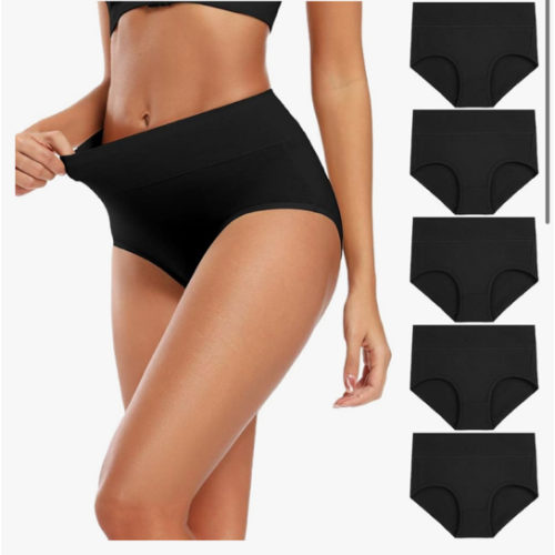 Molasus Women's Cotton Underwear High Waisted Full Coverage Ladies Panties (Regular & Plus Size)