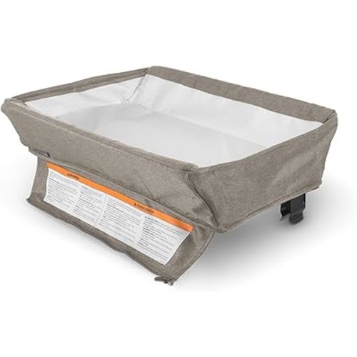 UPPAbaby Remi Changing Station/Wipeable Surface/Simple Attachment and Storage/Wells (Dark Taupe Mélange)