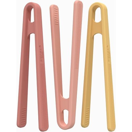 Inspire My Play Coral Silicone Mini Tongs - Kid Tweezers for Fine Motor Skills - Small Toddler & Preschool Toys