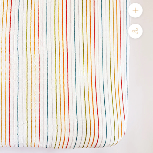 Rainbow Stripe Crib Sheet