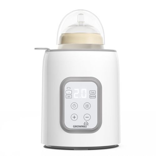 Grownsy 8-in-1 Baby Bottle Warmer, Fast 3-Min Heating, Temperature Control, BPA-Free, Breastmilk Thaw, Steam, Baby Food Heating, Timer