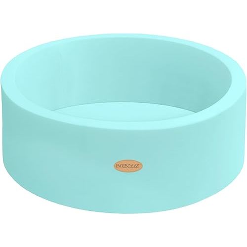 Baby Ball Pit 35.4" Soft Round Memory Foam Ball Pits NOT Included Balls Indoor Outdoor Playpen for Babies Toddlers Kids Great Gift for Girls Boys, Blue