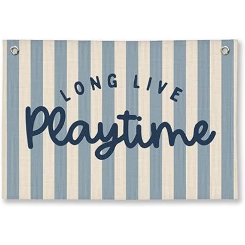 Playroom Wall Decor, Kids Toddler Boy Playroom Decor Hanging Linen Banner,Play Room Wall Decor for Kids Boys Nursrry, 20x30 Inch