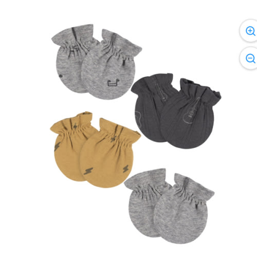 Gerber Bebé Niño O Niña Unisex Mittens, Paquete de 4, Tallas 0-3 Meses