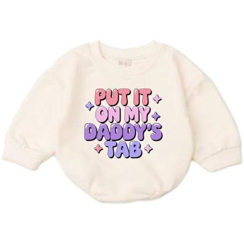 Put It On My Daddy's Tab Boy-Girl Baby Romper-New Born-24 Months Bodysuit Bubble Gifts Newborn Toddler Infant