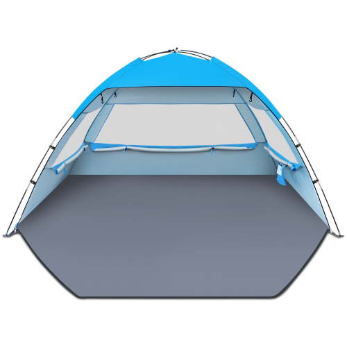 Gorich Beach Tent for 3/4/6/8 Person, UPF 50+ UV Protection, Portable Sun Shelter, Easy Setup Sun Shade Beach Canopy with Carry Bag