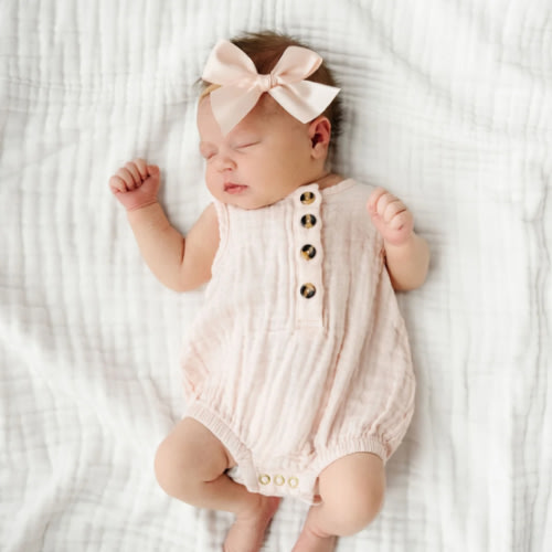 Cloud Muslin™ Bubble Romper - Blush