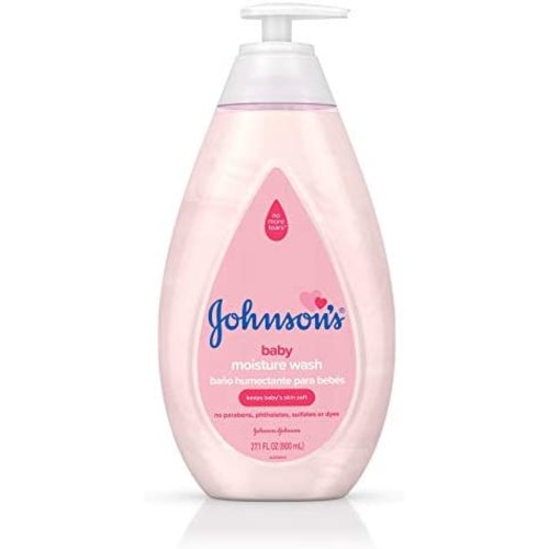 Johnson's Baby Body Moisture Wash for Gentle Baby Skin Care, Sulfate-Free, Tear-Free, Hypoallergenic Baby Wash, 27.1 fl. oz