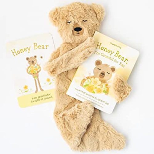 Slumberkins Snuggler & Board Book | Promotes Gratitude, Respect & Sharing | Social Emotional Learning Tools for Ages 0+ (Honey Bear)