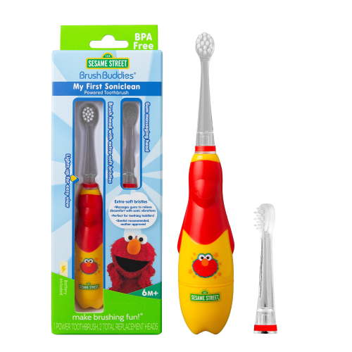 Brush Buddies Sesame Street Baby Soniclean Toothbrush with Teething Relief