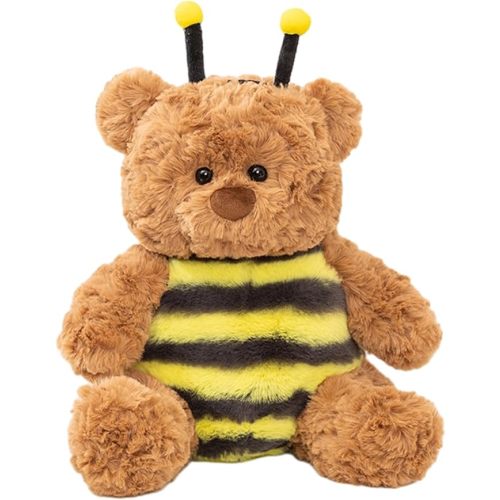 Soft Teddy Bear Stuffed Animals Bear Plush Toys Plushies Dressed in Bee Costume Cuddly Doll Bear Cosplay As Bumblebee Doll Gift for Kids and Lovers