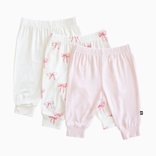 Kyte Baby First Favorites Pant Bundle (3 Pack) - Bows/Sakura/Cloud, 0-3 M